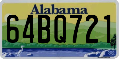 AL license plate 64BQ721