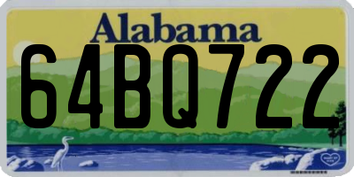 AL license plate 64BQ722