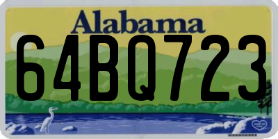 AL license plate 64BQ723