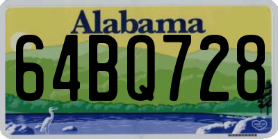 AL license plate 64BQ728