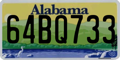 AL license plate 64BQ733