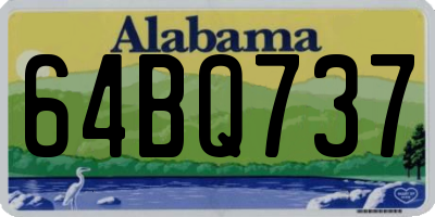 AL license plate 64BQ737