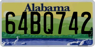 AL license plate 64BQ742