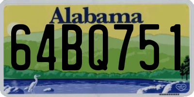 AL license plate 64BQ751