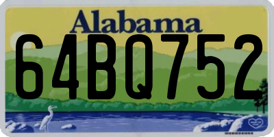 AL license plate 64BQ752