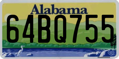AL license plate 64BQ755