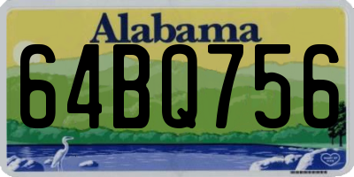AL license plate 64BQ756