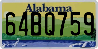AL license plate 64BQ759