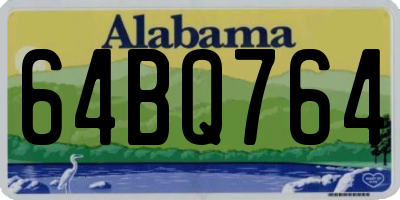 AL license plate 64BQ764