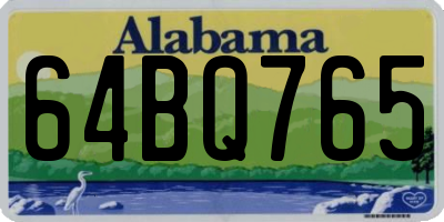 AL license plate 64BQ765