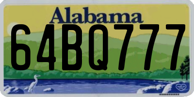 AL license plate 64BQ777