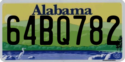 AL license plate 64BQ782