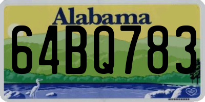 AL license plate 64BQ783