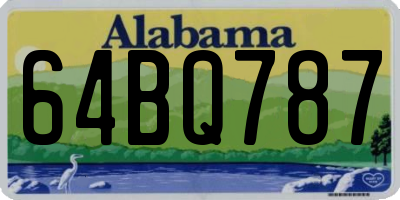 AL license plate 64BQ787