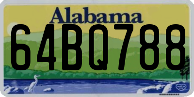 AL license plate 64BQ788