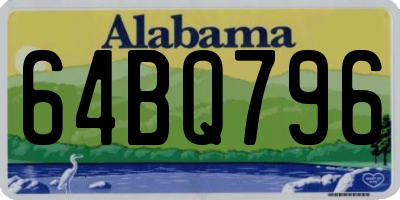 AL license plate 64BQ796