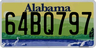AL license plate 64BQ797