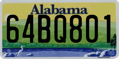 AL license plate 64BQ801