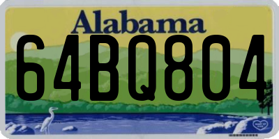 AL license plate 64BQ804