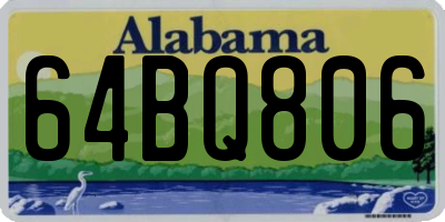 AL license plate 64BQ806