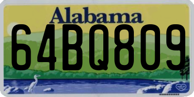 AL license plate 64BQ809