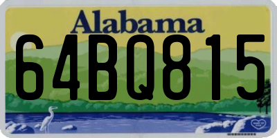 AL license plate 64BQ815