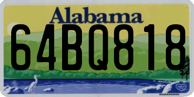 AL license plate 64BQ818