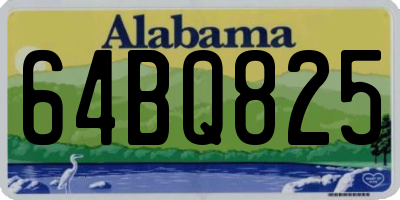 AL license plate 64BQ825