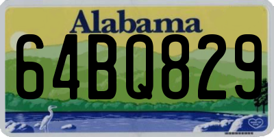 AL license plate 64BQ829