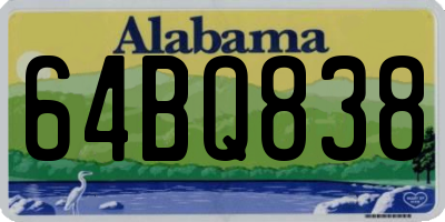 AL license plate 64BQ838