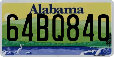 AL license plate 64BQ840