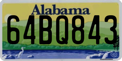 AL license plate 64BQ843