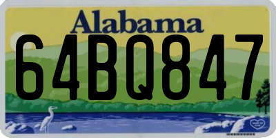 AL license plate 64BQ847