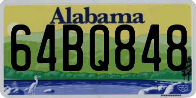 AL license plate 64BQ848