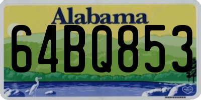 AL license plate 64BQ853