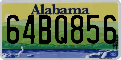 AL license plate 64BQ856