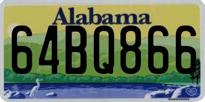 AL license plate 64BQ866