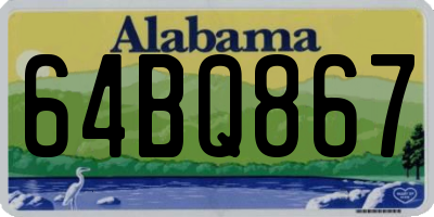 AL license plate 64BQ867