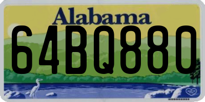 AL license plate 64BQ880