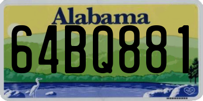AL license plate 64BQ881