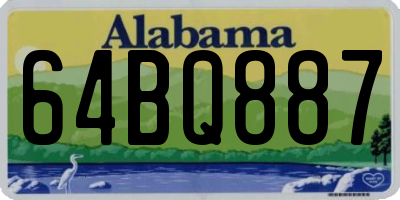 AL license plate 64BQ887