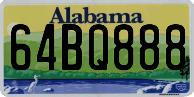 AL license plate 64BQ888