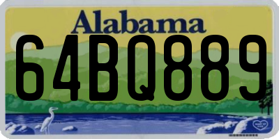 AL license plate 64BQ889