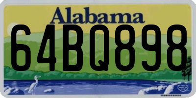 AL license plate 64BQ898