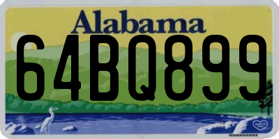 AL license plate 64BQ899