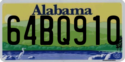 AL license plate 64BQ910