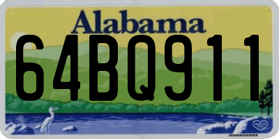 AL license plate 64BQ911