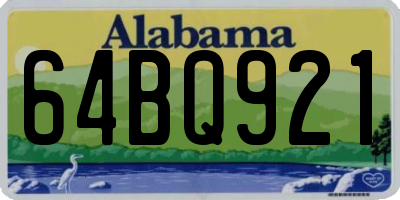 AL license plate 64BQ921