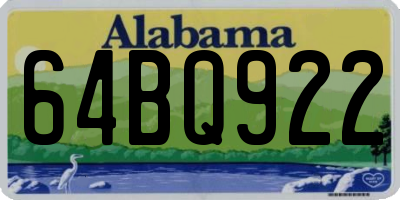 AL license plate 64BQ922
