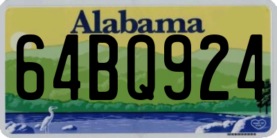 AL license plate 64BQ924